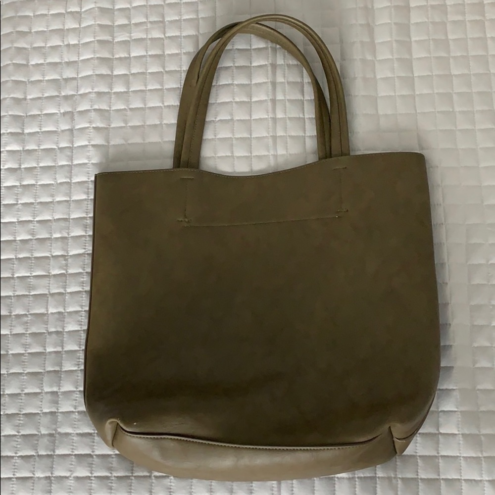 Sole Society olive vegan leather tote